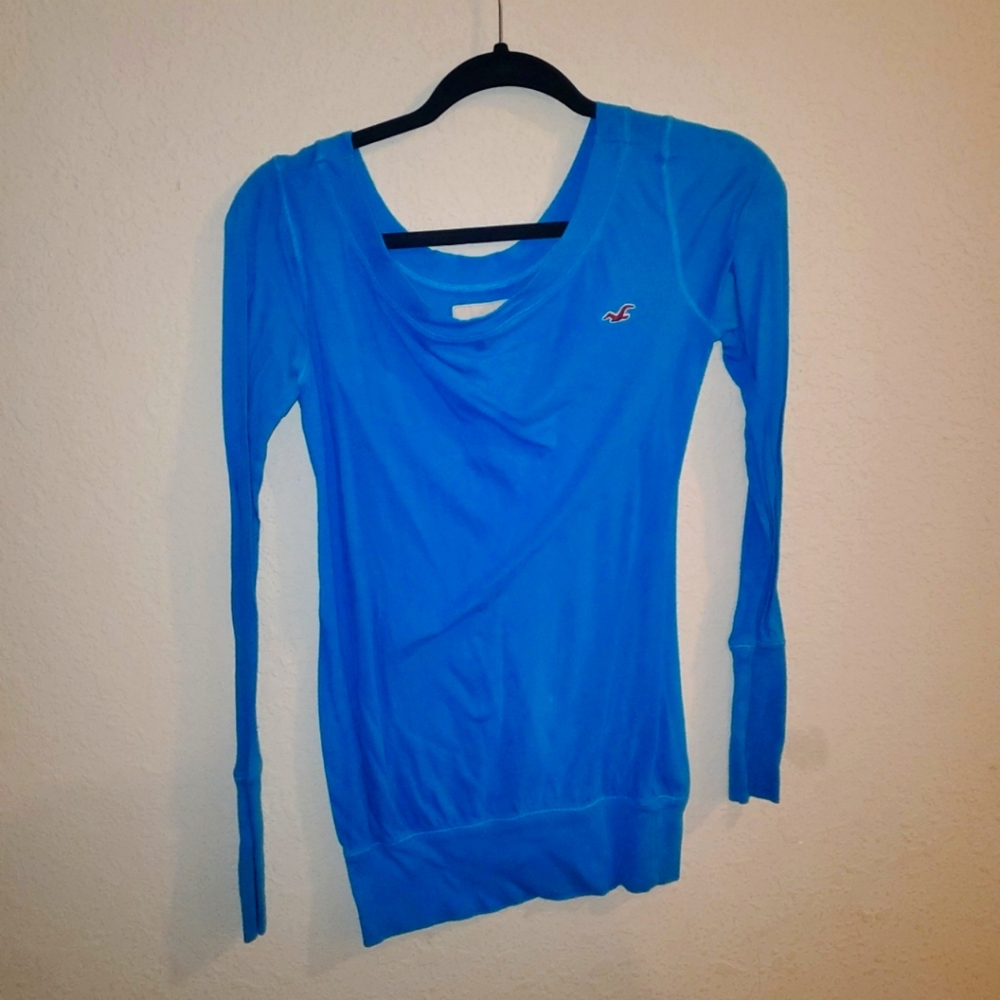 Hollister Blue Long Sleeve Top (S)